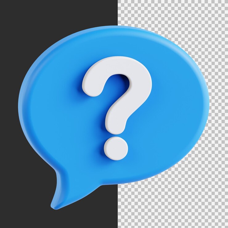 PSD preguntas de marca 3d ilustración gráfica