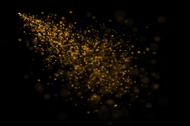 Překrytí zlatého prachu Bokeh Světelné pozadí bokeh Světelný efekt s průhledným pozadím bokeh
