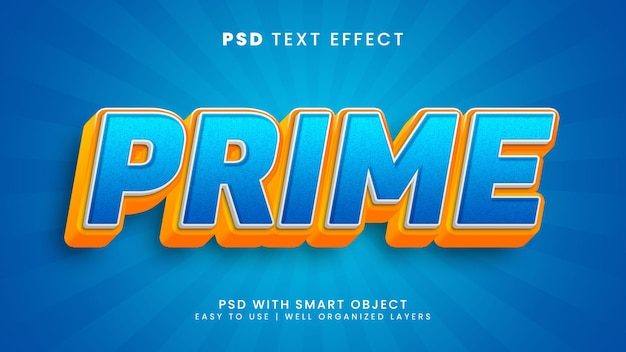 PSD premier effet de texte modifiable 3d avec style de texte de temps et de vitesse