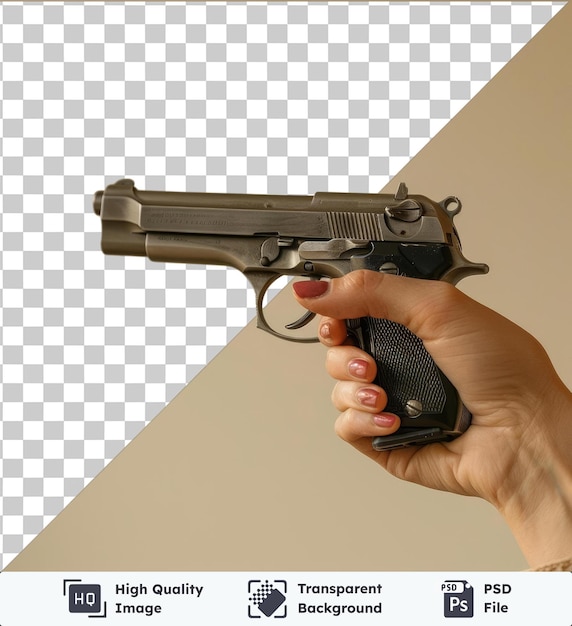 PSD premier de haute qualité psd fusil de tir femme gesture de la main isolé sur un fond isolé