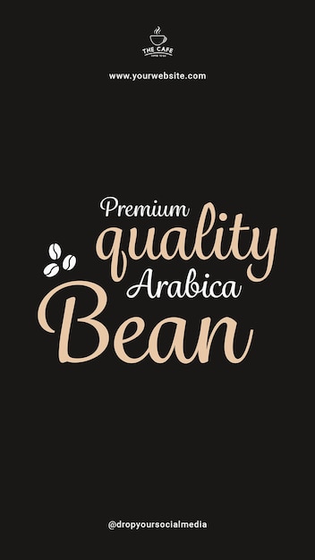 PSD première qualité arabe bean modèle d'histoires instagram design psd