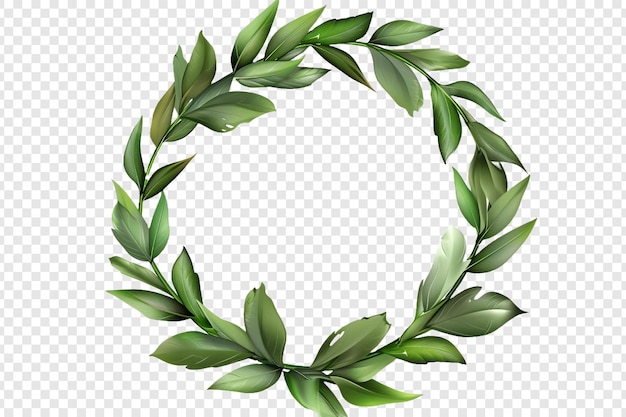 el premio de la corona de laurel aislado sobre un fondo transparente
