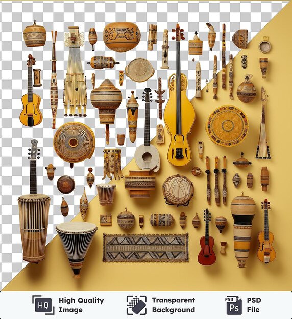 PSD prêmio de instrumentos tradicionais fotográficos realistas de etnomusicologist