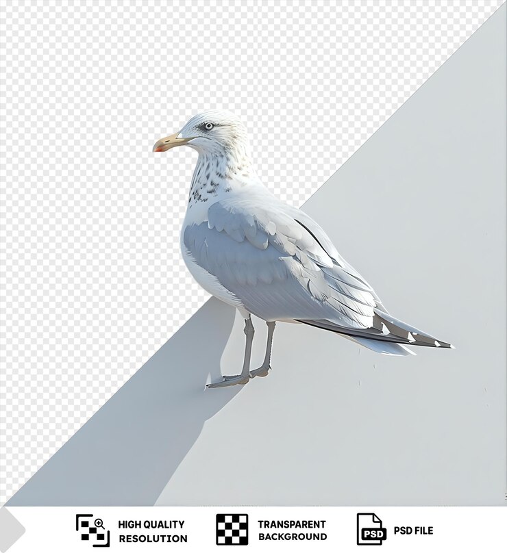PSD premio de la gaviota de pie en la pared en porto portugal
