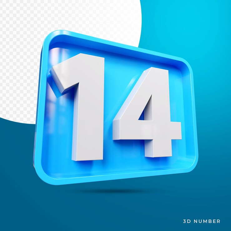 Premio numero 3D blu