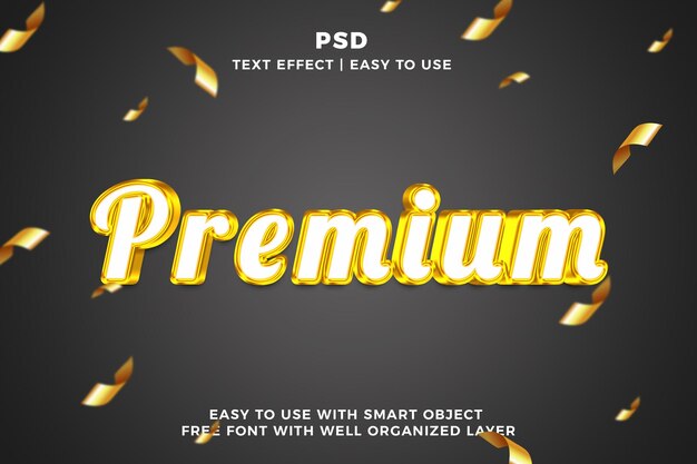 Premium 3D-bearbeitbarer Photoshop-Text-Effekt in PSD-Stil mit Hintergrund