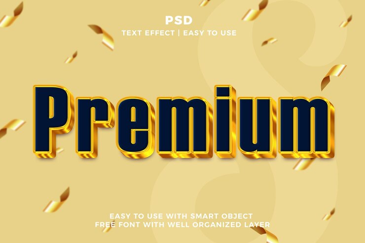 PSD premium 3d editable photoshop text effect psd style with background