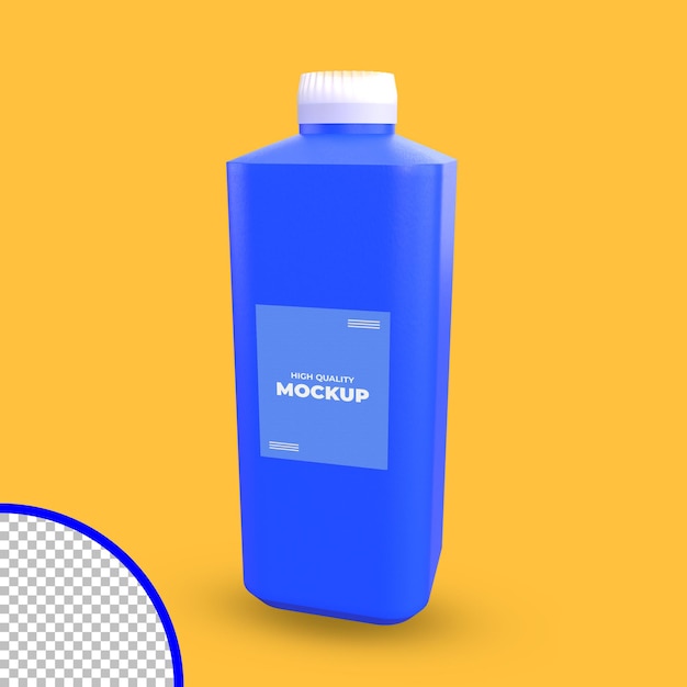 premium 3d rendering bottiglia di plastica psd mockup