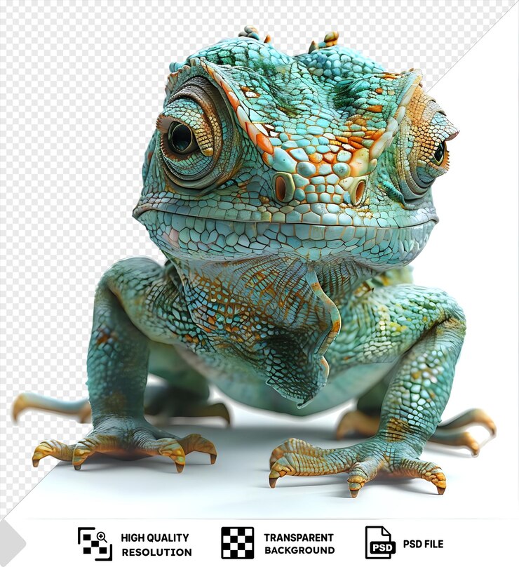 PSD premium de amargatops una rana azul y una pierna azul se ven en un primer plano de un lagarto