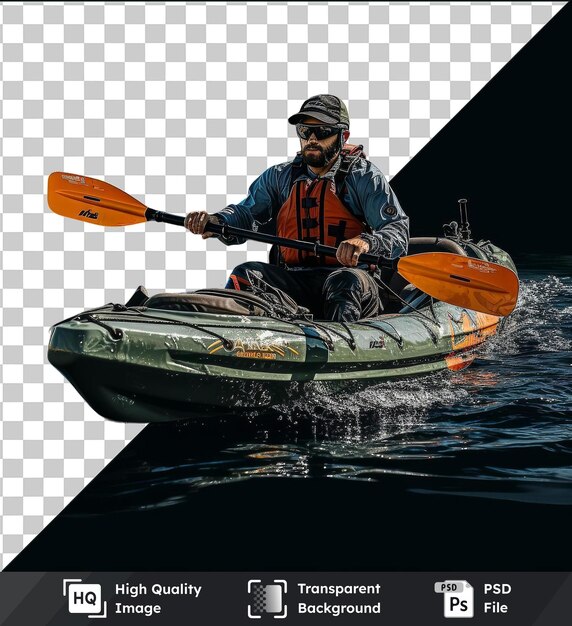 PSD premium de l'aventure de kayak réaliste de kayaker_s