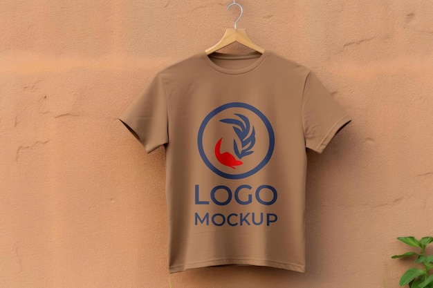 Premium-Braun-T-Shirt-Vorlage für Ihr künstlerisches Brown-T-Shirt-Modell für Freizeitkleidungsmarken