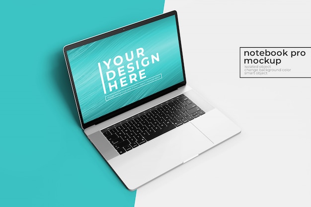Premium de alta qualidade isolado 15 polegadas Laptop Pro para Web e UI Mock Ups s na frente vista esquerda