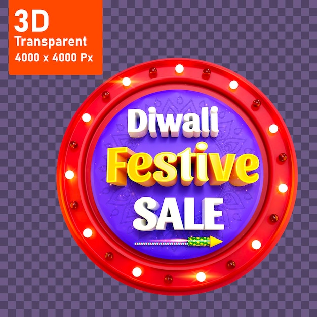 PSD premium-diwali-verkaufslogo 3d-diwali-festverkauf diwali-einheit diwali-diwali-feiern festival 3d