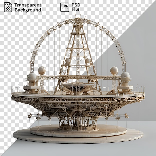 PSD premium do modelo 3d do observatório de arecibo