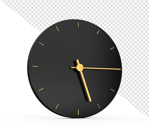 Premium gold uhr 0515 o uhr viertel nach fünf fünf fünfzehn o39 uhr zeit 3d-illustration