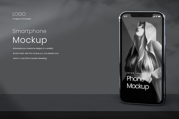 Premium iPhone 13 su sfondo grigio minimalista
