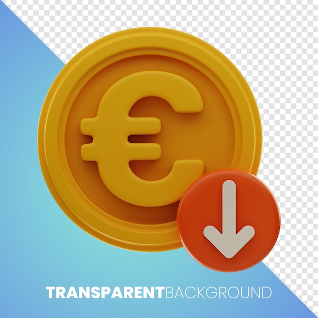 Premium money finance icon representación 3d fondo transparente png de alta resolución