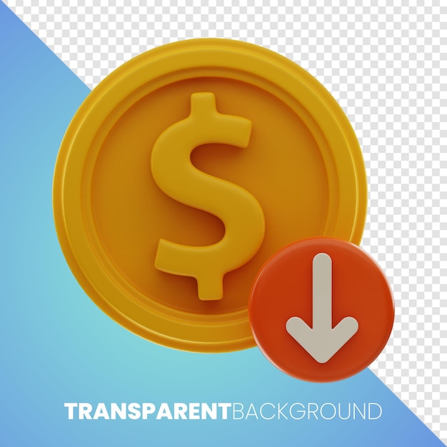 Premium Money Finance Icône Rendu 3d Fond Transparent Png Haute Résolution