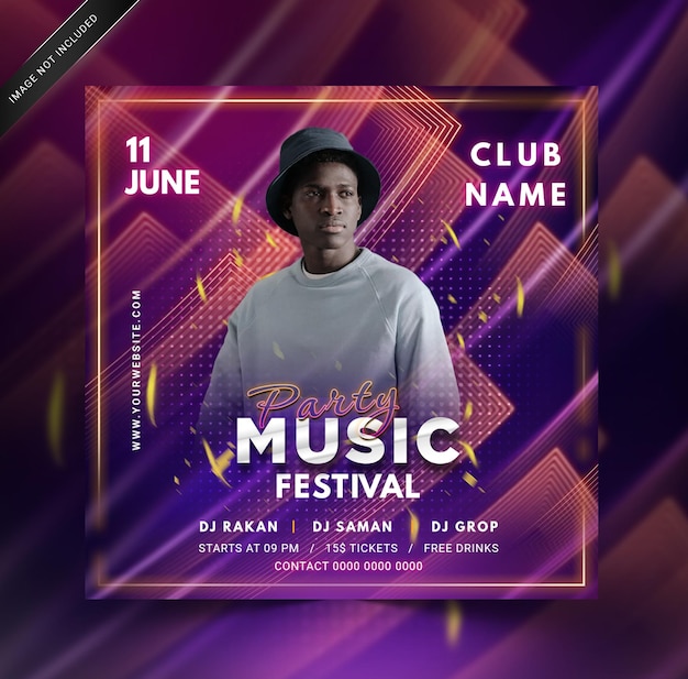 Premium-Musikfestival-Social-Media-Banner-Vorlage PSD-Vorlage