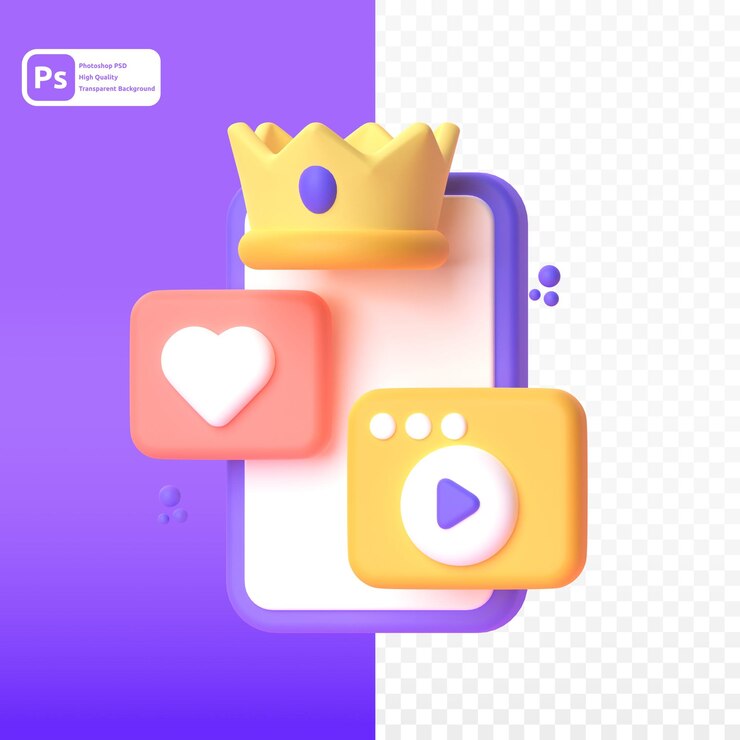 PSD premium nel rendering 3d per la presentazione web di risorse grafiche o altro