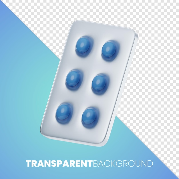 Premium Pill Health Medical icône rendu 3d PNG fond transparent