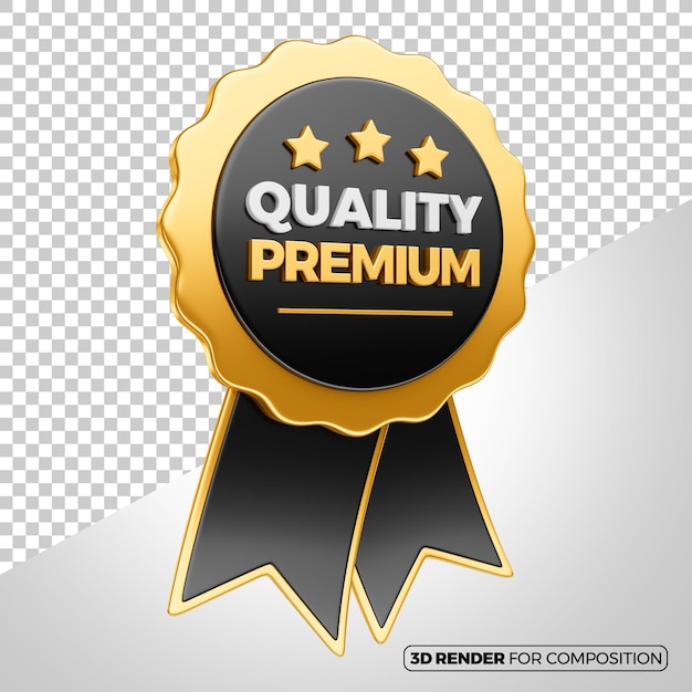 Premium-Qualität-Award-Band 3D schwarz mit goldenen