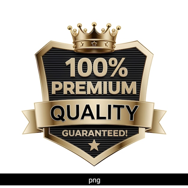 Premium-Qualitätsgarantie Gold-Abzeichen