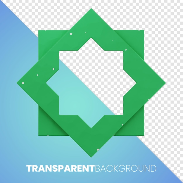 Premium Ramadán Árabe Icono 3D Rendering sobre fondo aislado