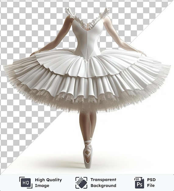 PSD premium-realistische fotografische ballerina-tutu