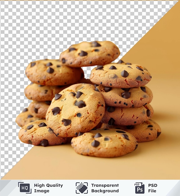 PSD premium-sammlung von schokoladen-chip-kuchen png clipart