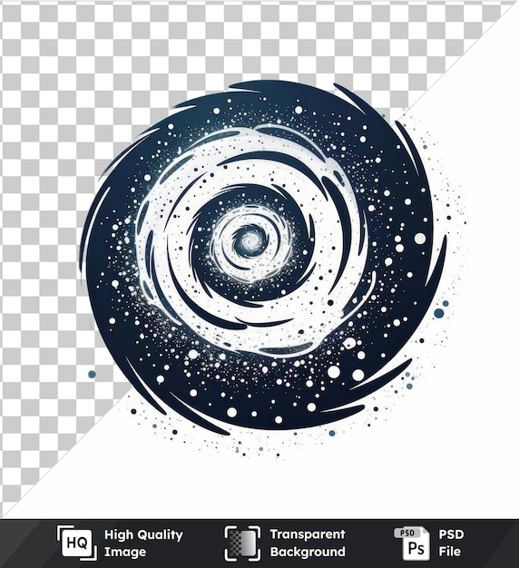 PSD premium-spiralgalaxie-vektorsymbol kosmisch weiß eine spiralgalaxie in der mitte eines isolierten hintergrunds royaltyfreie illustration