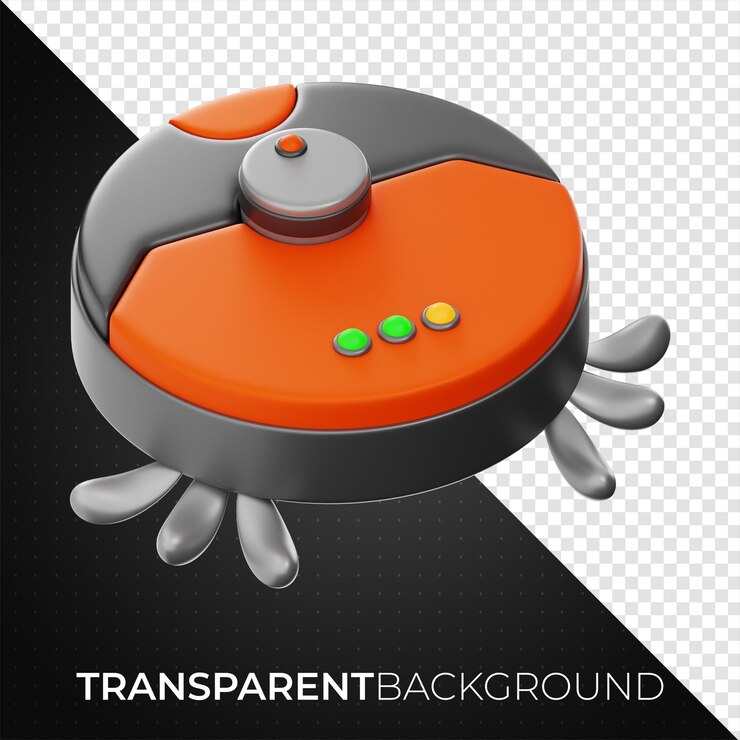 PSD premium-technologie-roboter-staubsauger-symbol 3d-rendering auf isoliertem hintergrund png