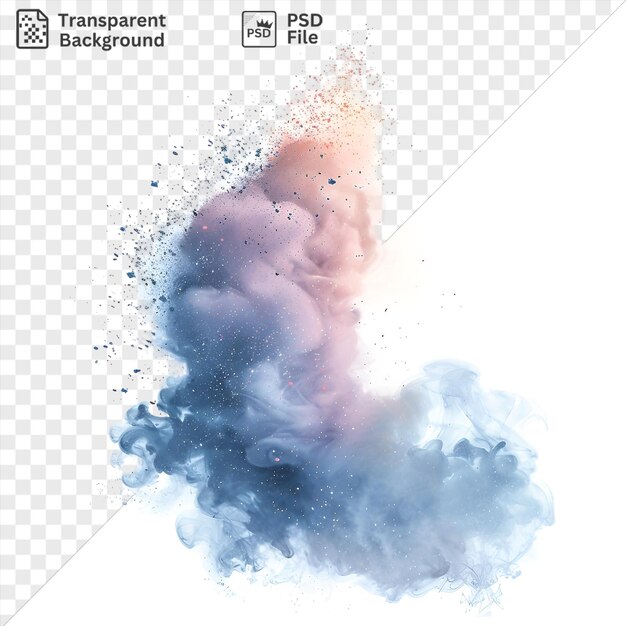 Premium de tiza abstracta símbolo vectorial de polvo nube pastel en un fondo aislado