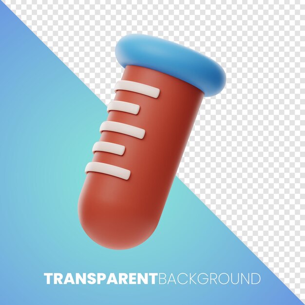 Premium Tube Health Medical icono representación 3d PNG fondo transparente