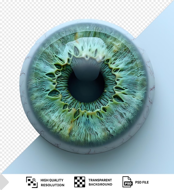 PSD premium de verde oni vista superior de un ojo humano png