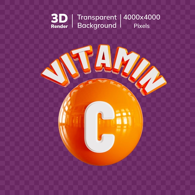 PSD premium-vitamin 3d-symbol vitamin-symbon vitamin-text vitamin c