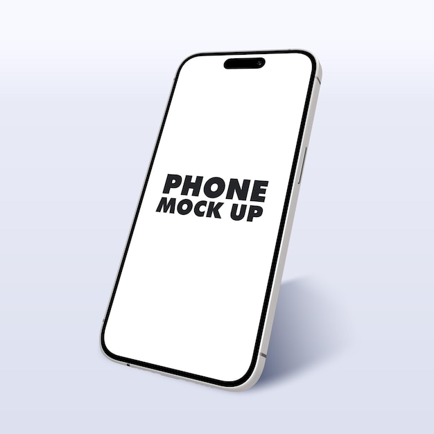 Premium-Weiß-Telefon-Mockup-Vorlage