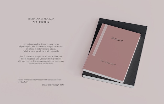 Prenota con mockup di design segnalibro
