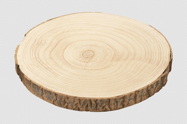 près d'une section de roue de bois d'un arbre isolé