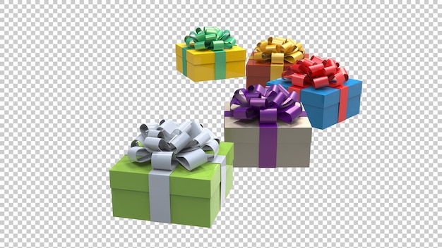 Présent fort isolé sur fond transparent illustration de rendu 3d