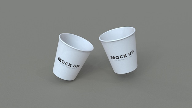 Presentación de un archivo de maqueta de alta calidad para un vaso de papel de 65 oz