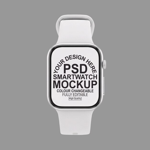 Presentación de dispositivos personalizables de maqueta de PSD para relojes inteligentes