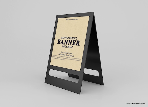 Presentación Una maqueta de banner de soporte.