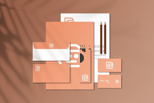 Presentación de maqueta de logotipo de papelería Archivo PSD Premium