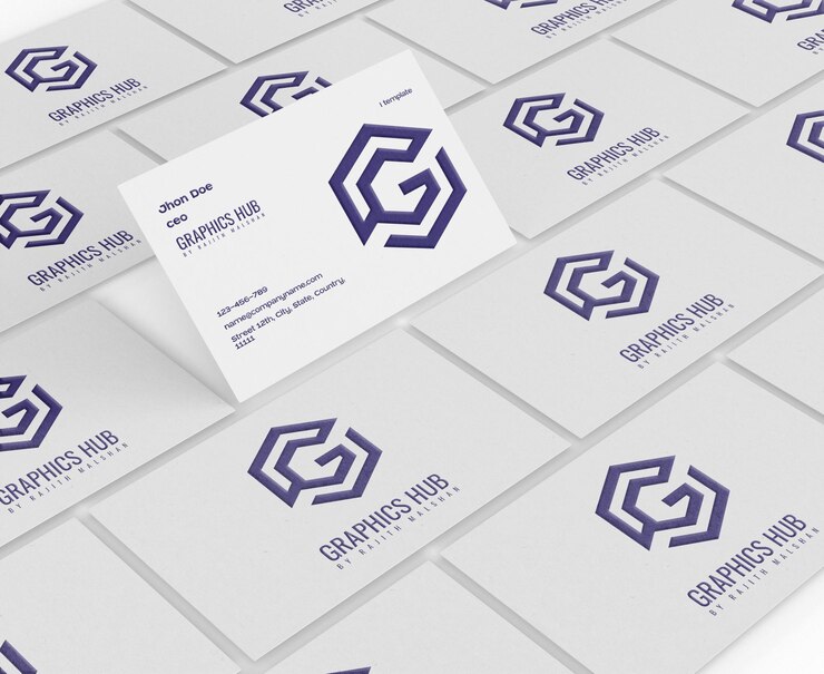PSD presentación de mockup de tarjeta de visita