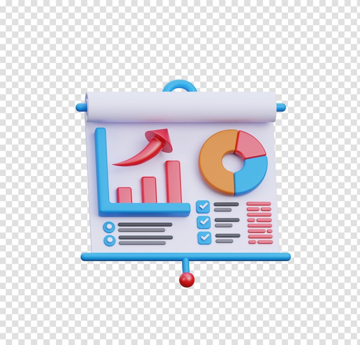 PSD presentación de negocios con gráficos y gráficos