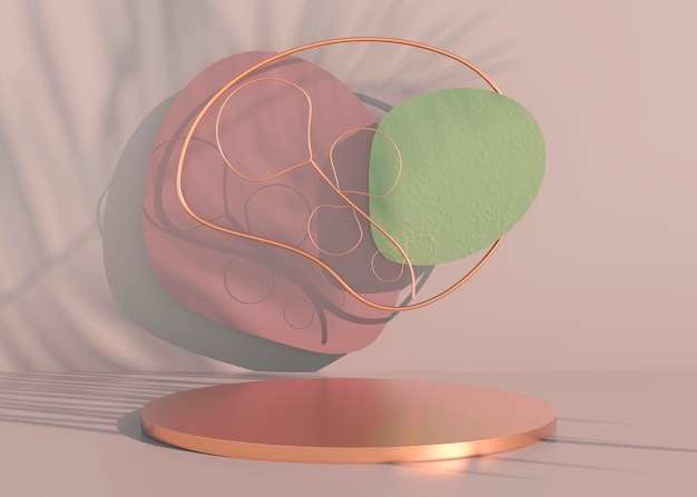 PSD présentation de la conception du podium en rendu 3d