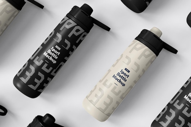 Présentation de l'identité de la marque de la bouteille d'eau sportive