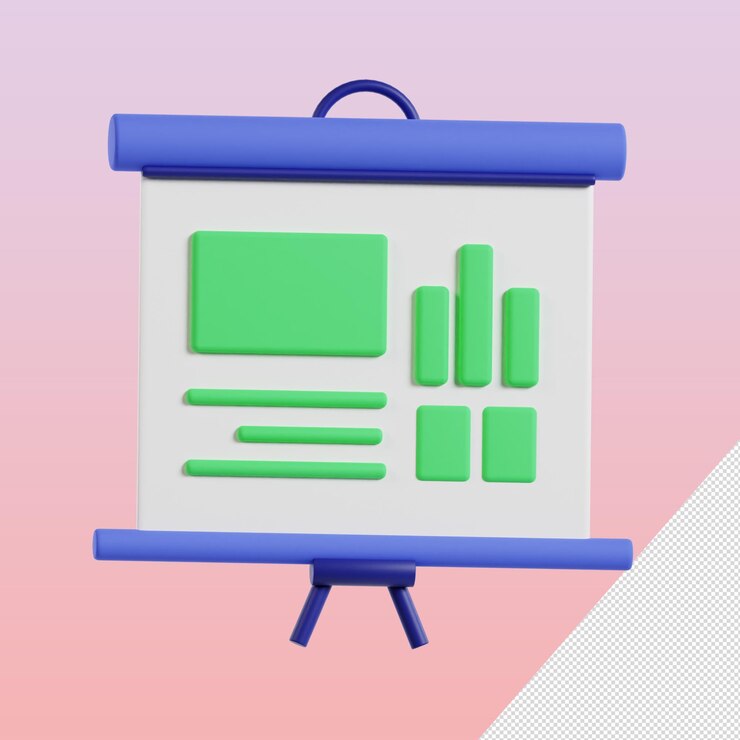 PSD presentation  report business 3d icon