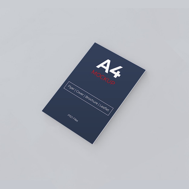 Presentazione del mockup del volantino di carta A4